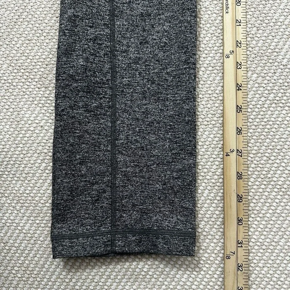Lululemon High Rise Straight Leg Yoga Pants Heathered Gray Black‎ Activewear
